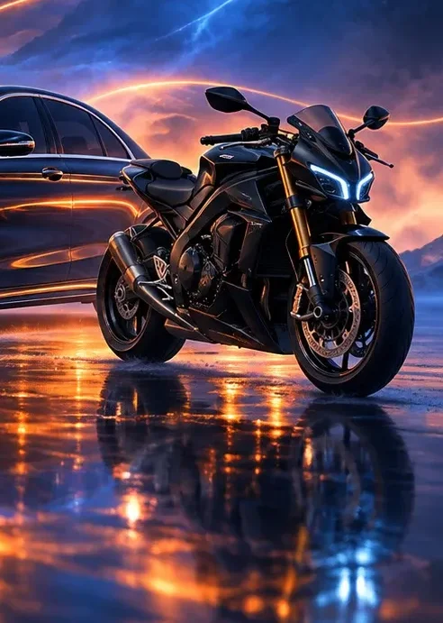 Moto de noche